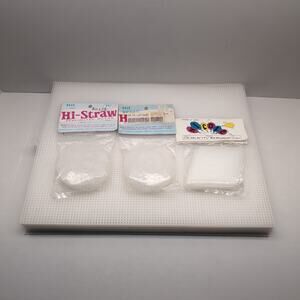 Lot of 22 D Sign R Plastic Canvas Sheets 10.5" x 13.5" plus 3 Packs Of Shapes